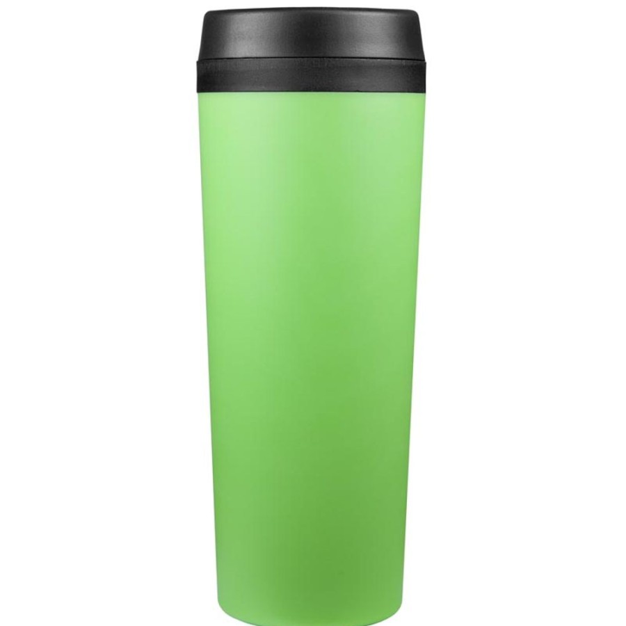 Drinkware CPS/Keystone | 0338 - 16Oz Pinnacle Double Walled Tumbler Red And Neon Green. Lid And Liner Are Black.