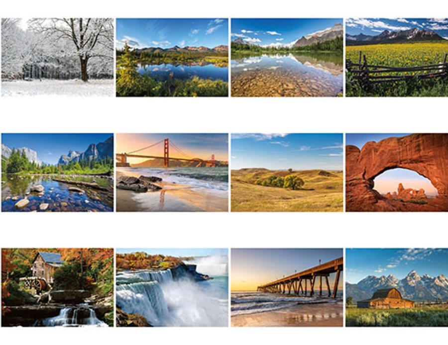 Office CPS/Keystone | Swc101 - Landscapes Of North America Stapled Wall Calendar