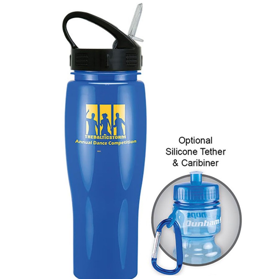 Drinkware CPS/Keystone | 0384S - 24Oz Contour Bottle With Sport Sip Lid & Straw