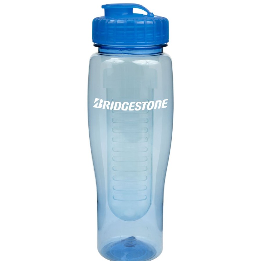 Drinkware CPS/Keystone | 0370I - 24Oz Translucent Contour Bottle With Flip Top Lid & Infuser