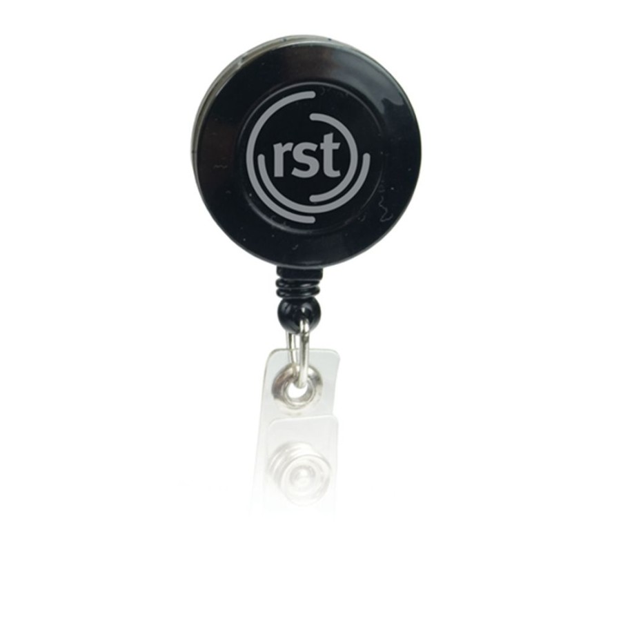 Tradeshow CPS/Keystone | Bh108 - Round Pad Print Retractable Badge Holder With Alligator Clip