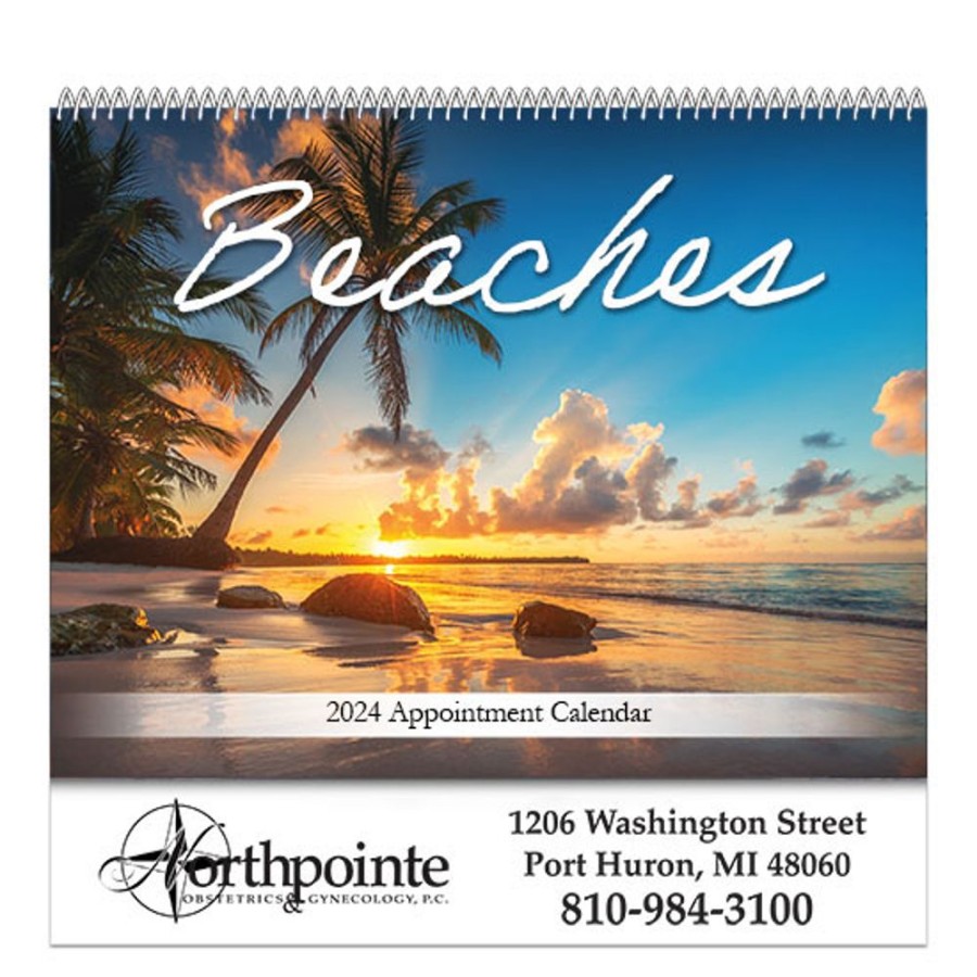 Office CPS/Keystone | Sbc106 - Beaches Spiral Bound Wall Calendar