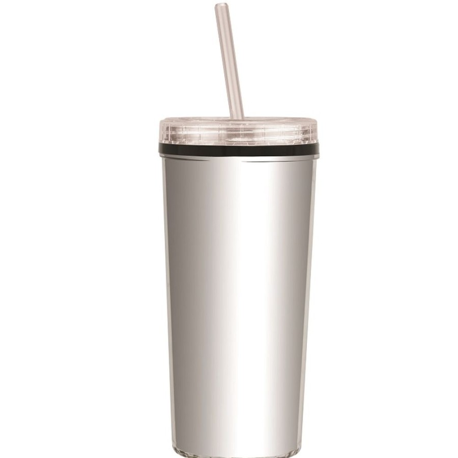 Drinkware CPS/Keystone | 0348 - 16Oz Niagara Insulated Tumbler With Screw On Straw Lid Clear