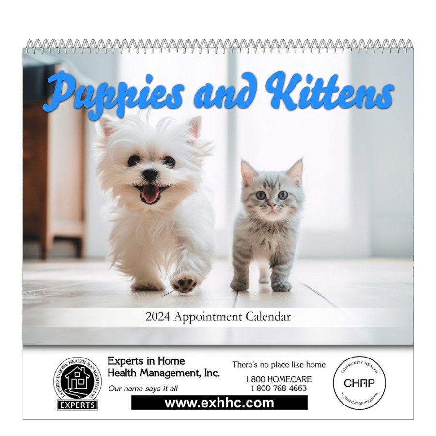 Office CPS/Keystone | Sbc105 - Puppies And Kittens Spiral Bound Wall Calendar