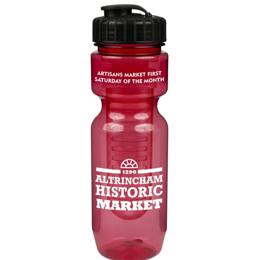 Drinkware CPS/Keystone | 0331I - 26Oz Translucent Jogger Bottle With Flip Top Lid & Infuser