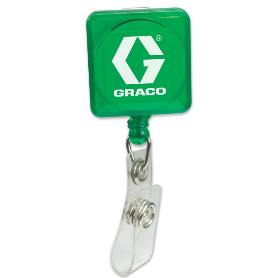 Tradeshow CPS/Keystone | Bh107 - Square Pad Print Retractable Badge Holder With Alligator Clip