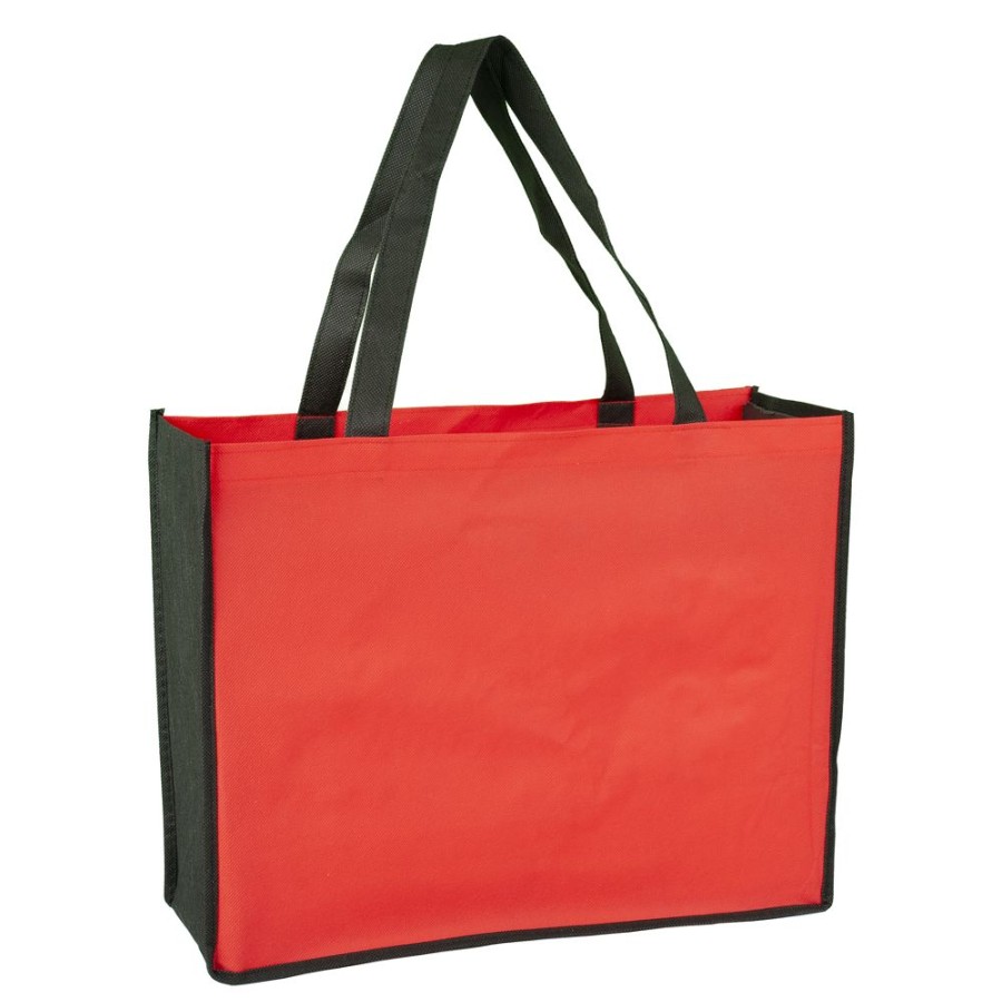 Bags CPS/Keystone | Tb103 - Two-Toned 16" X 12" Tote Bag With 6" Gusset